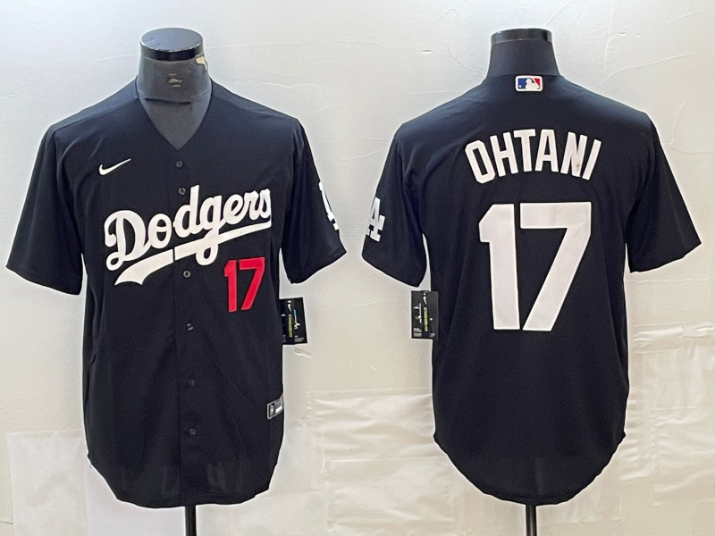 Men's Los Angeles Dodgers Shohei Ohtani #17 Black Jersey